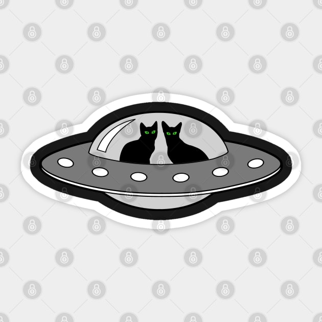 UFO cats Sticker by Spectralstories